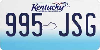 KY license plate 995JSG