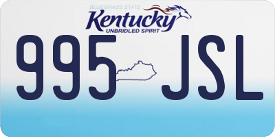 KY license plate 995JSL
