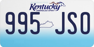 KY license plate 995JSO