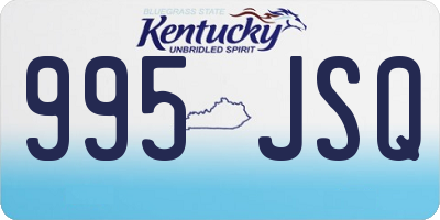 KY license plate 995JSQ