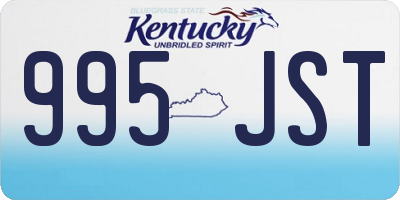 KY license plate 995JST