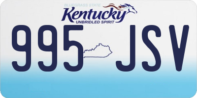 KY license plate 995JSV