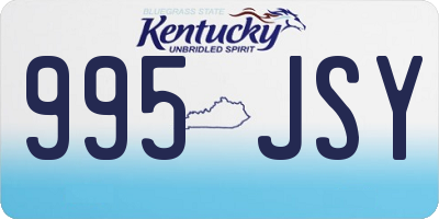 KY license plate 995JSY
