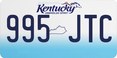 KY license plate 995JTC
