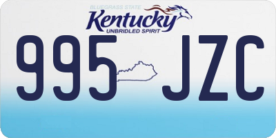 KY license plate 995JZC