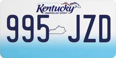 KY license plate 995JZD