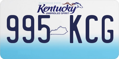 KY license plate 995KCG