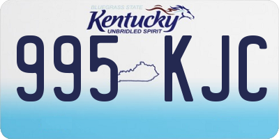 KY license plate 995KJC