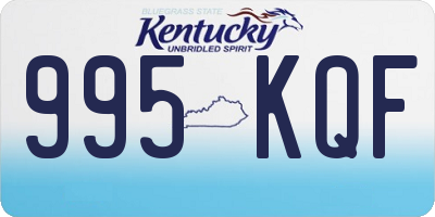 KY license plate 995KQF