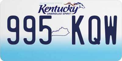 KY license plate 995KQW