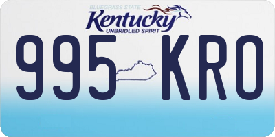 KY license plate 995KRO