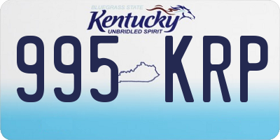 KY license plate 995KRP