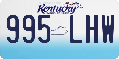 KY license plate 995LHW