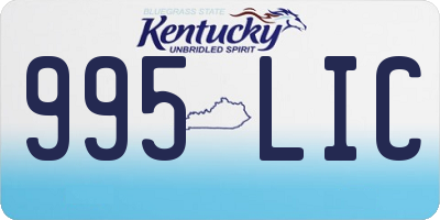 KY license plate 995LIC