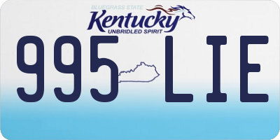 KY license plate 995LIE