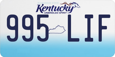 KY license plate 995LIF