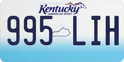 KY license plate 995LIH