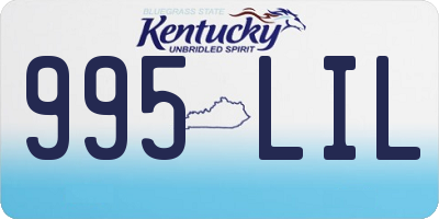 KY license plate 995LIL