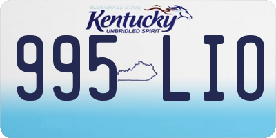 KY license plate 995LIO