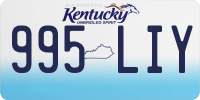 KY license plate 995LIY