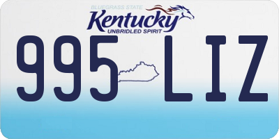 KY license plate 995LIZ