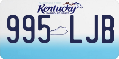 KY license plate 995LJB