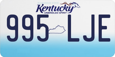 KY license plate 995LJE