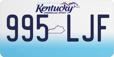 KY license plate 995LJF