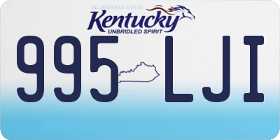 KY license plate 995LJI