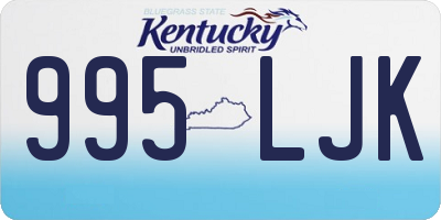 KY license plate 995LJK