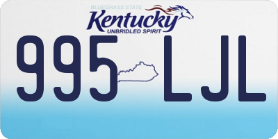 KY license plate 995LJL