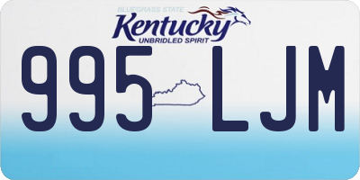 KY license plate 995LJM