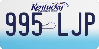 KY license plate 995LJP