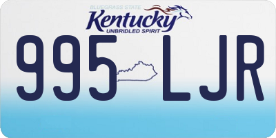 KY license plate 995LJR