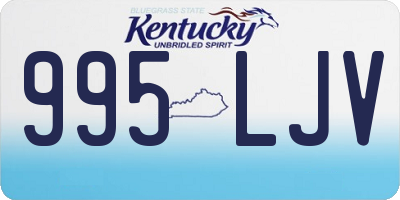 KY license plate 995LJV
