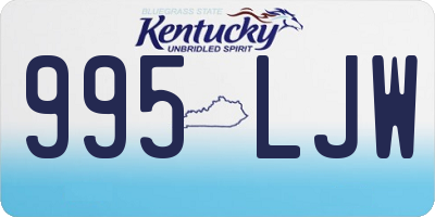 KY license plate 995LJW