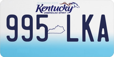 KY license plate 995LKA