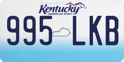 KY license plate 995LKB