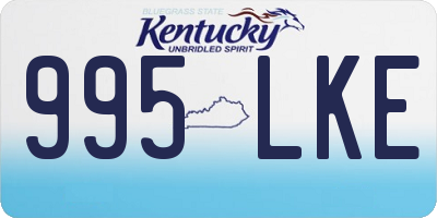 KY license plate 995LKE