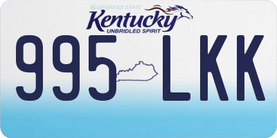 KY license plate 995LKK
