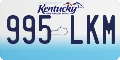 KY license plate 995LKM