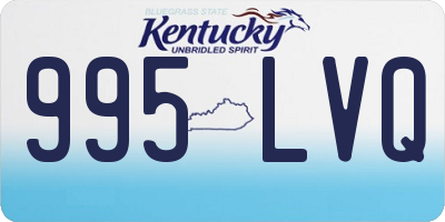 KY license plate 995LVQ