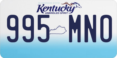 KY license plate 995MNO