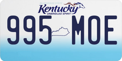 KY license plate 995MOE