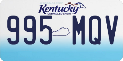 KY license plate 995MQV