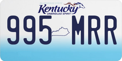 KY license plate 995MRR