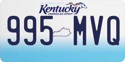 KY license plate 995MVQ