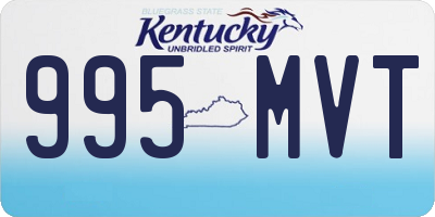 KY license plate 995MVT
