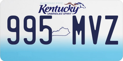 KY license plate 995MVZ