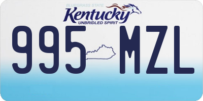 KY license plate 995MZL
